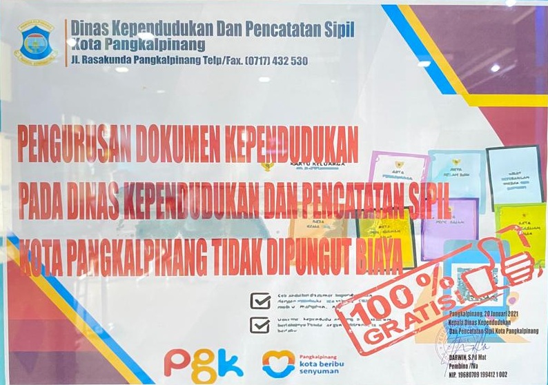 pelayanan gratis info dukcapil